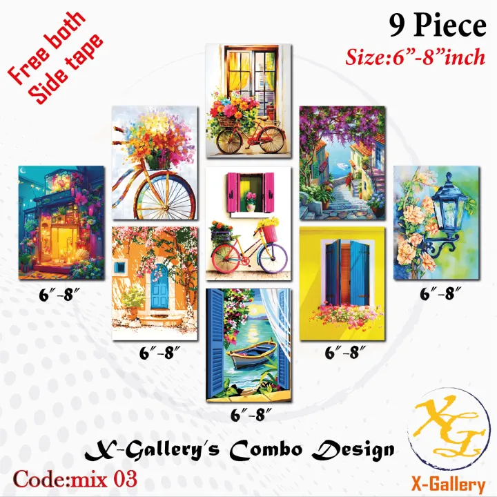 9 pcs universe unique Combo Wallmet set for Home Decoration